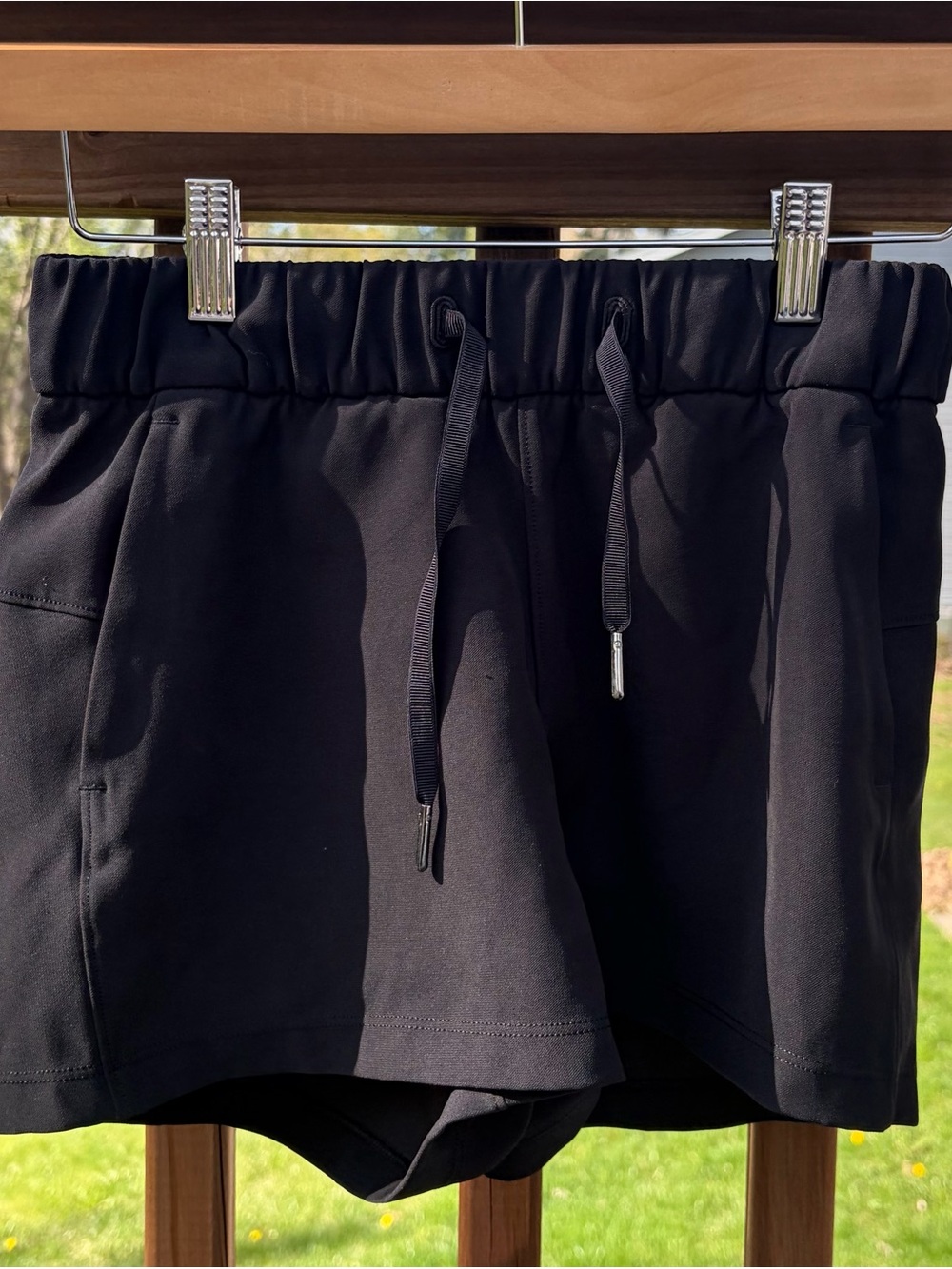 Lululemon Black Athletic Shorts with Drawstring Waist